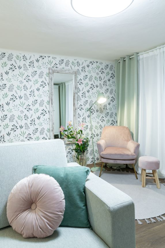 Realizace ložnice s tapetou z kolekce Scandi Cool