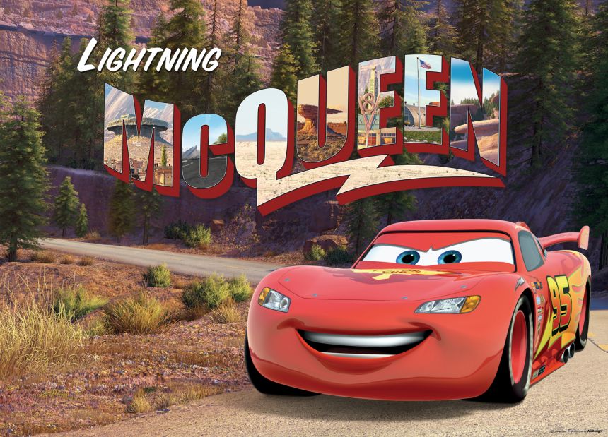 Dětská vliesová fototapeta na zeď - FTDN M 5243, Disney, Cars, Auta, 155 x 110 cm, AG Design