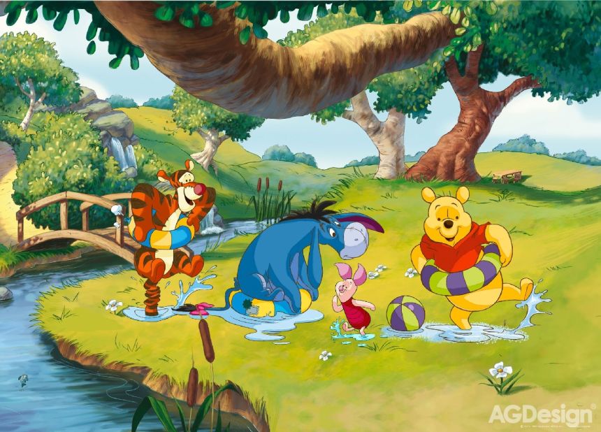 Dětská vliesová fototapeta na zeď - FTDN M 5215, Disney, Medvídek Pů, 155 x 110 cm, AG Design