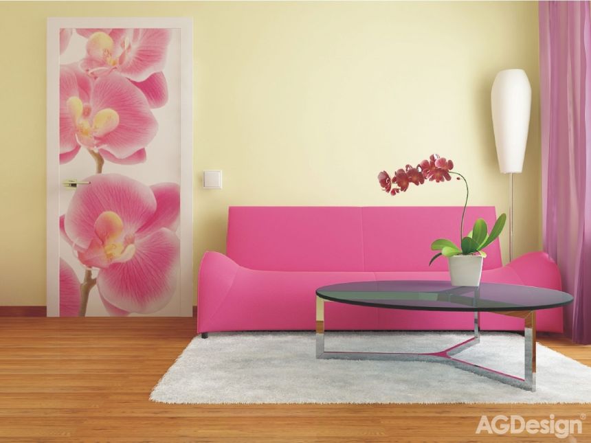 Fototapeta na zeď FTN V 2826, Růžové orchideje, 90 x 202 cm, AG Design