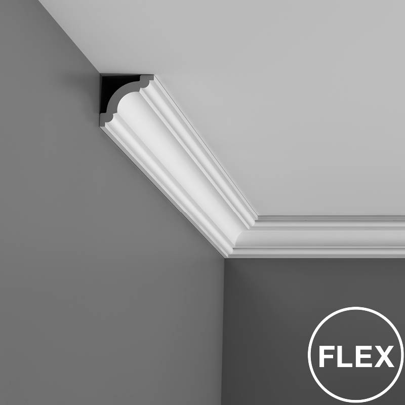 Stropní lišta 200 x 4,9  x 4,9 cm ve verzi FLEX CX124F, Duropolymer, Orac Decor