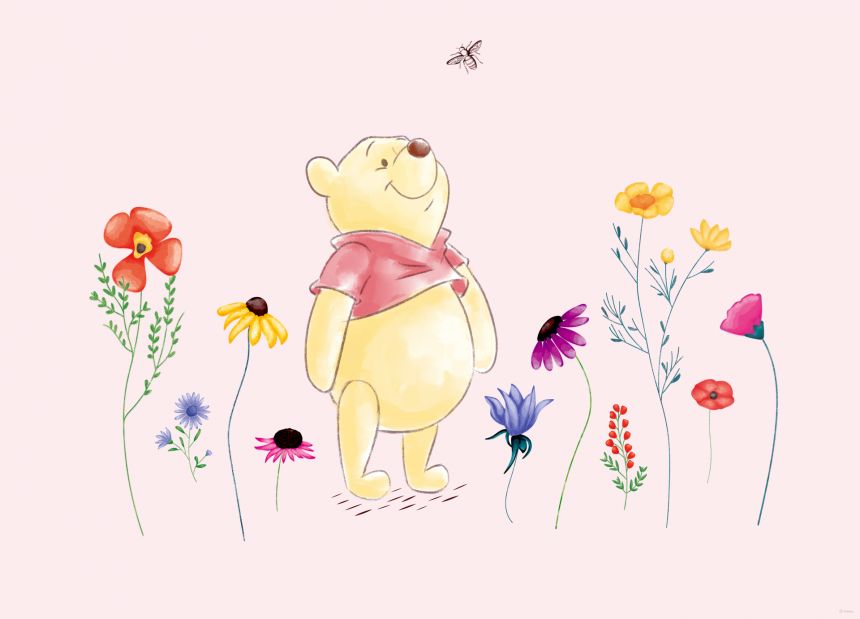 Dětská vliesová obrazová tapeta FTDN M 5266, Disney, Medvídek Pů, 155 x 110 cm, AG Design