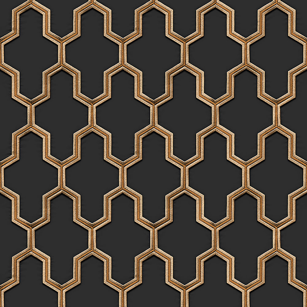Luxusní vliesová geometrická tapeta na zeď, černá, WF121025, Best Sellers, ID Design
