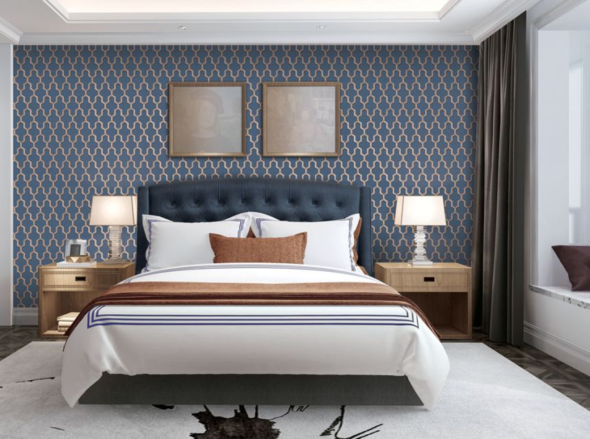 Luxusní vliesová geometrická tapeta WF121027, Wall Fabric, ID Design