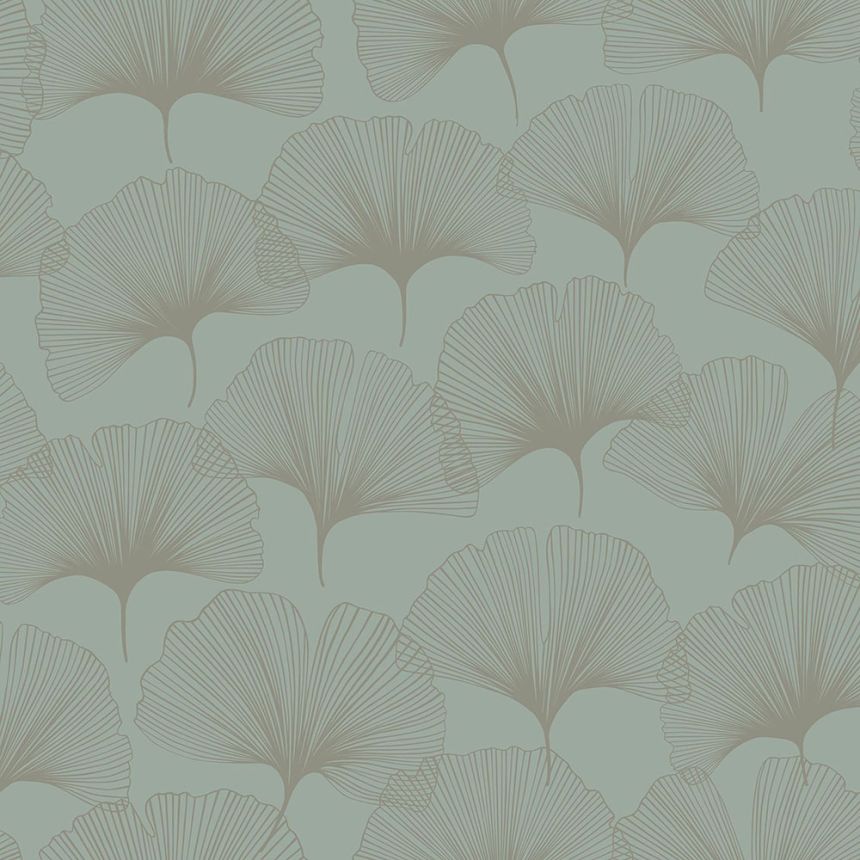 Moderní vliesová designová tapeta na zeď - metalické listy Ginkga 347733, City Chic, Origin 