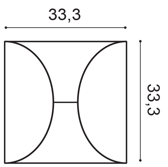 Dekorační 3D obklad W107, CIRCLE, Orac Decor