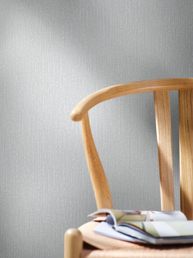 Světle šedá tapeta s vinylovým povrchem, struktura látky 33736, Papis Loveday, Marburg
