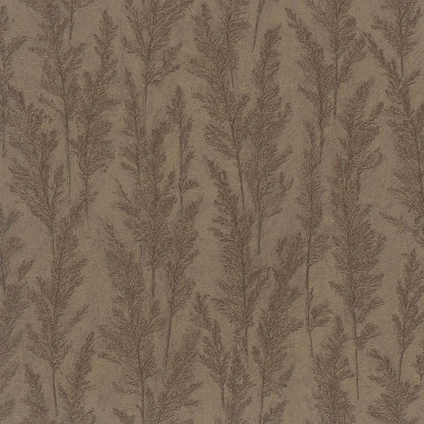 Luxusní bronzová vliesová tapeta, stébla trávy 33208, Natural Opulence, Marburg 