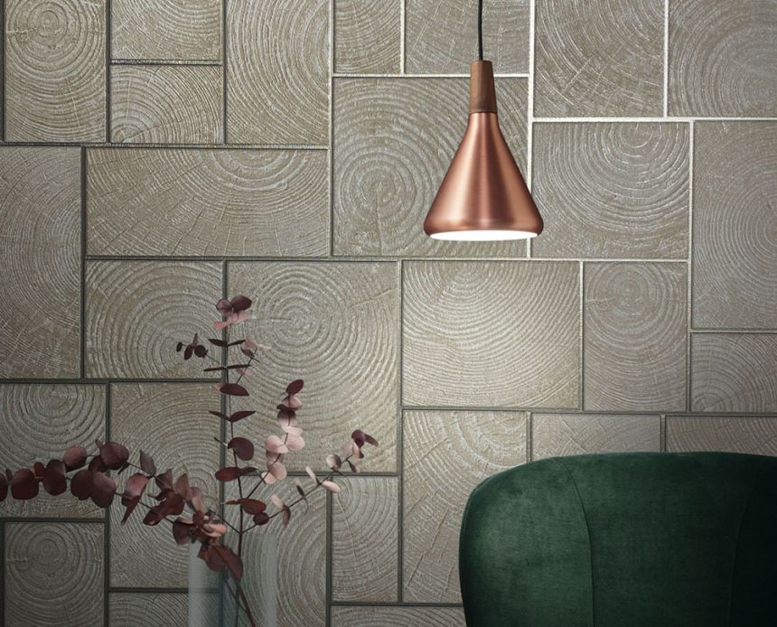 Béžová vliesová tapeta na zeď, imitace dřeva, dřevěného obkladu 33225, Natural Opulence, Marburg 