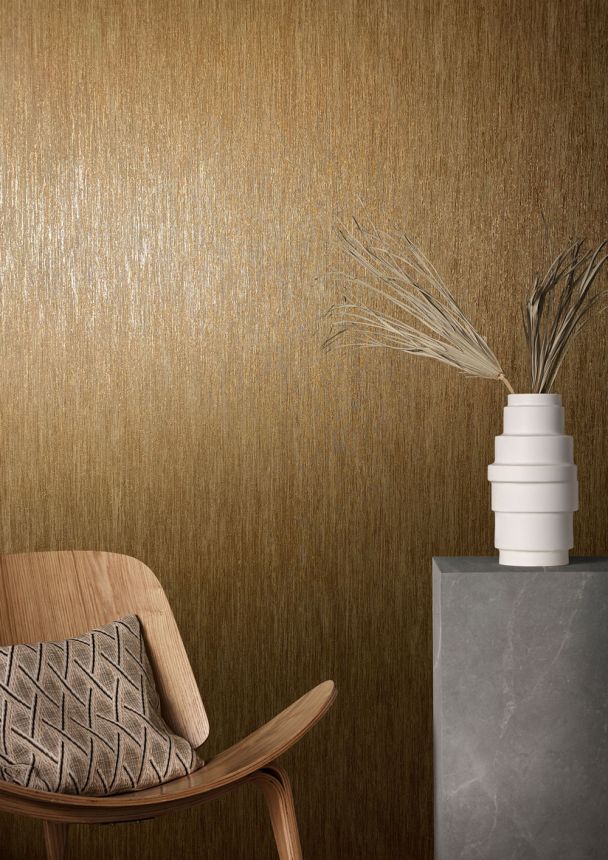 Luxusní hnědo-bronzová žíhaná vliesová tapeta na zeď 33242, Natural Opulence, Marburg 