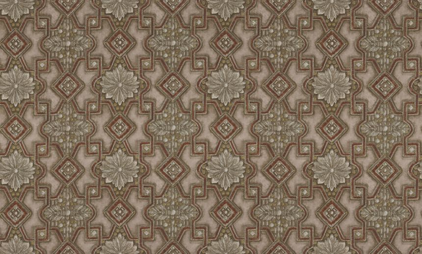Luxusní stříbrno-vínová vliesová tapeta s ornamenty, 86008, Valentin Yudashkin 5, Emiliana Parati