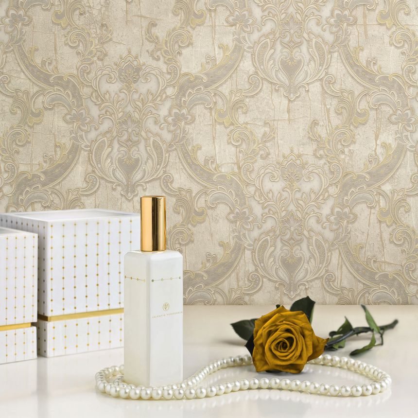 Luxusní bílo-krémová vliesová tapeta, zámecké ornamenty, 86064, Valentin Yudashkin 5, Emiliana Parati