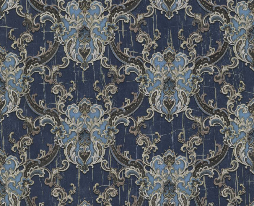 Luxusní modro-zlatá vliesová tapeta, zámecké ornamenty, 86065, Valentin Yudashkin 5, Emiliana Parati