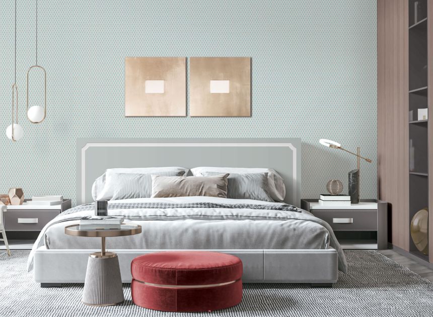Geometrická vliesová tapeta na zeď, imitace látky, TP422804, Tapestry, Design ID
