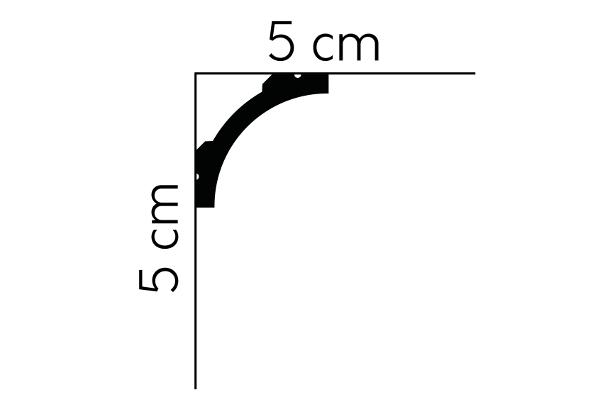 Stropní lišta MD210, 200x5x5cm, Mardom