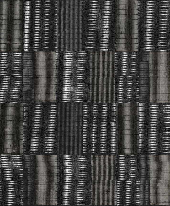 Geometrická vliesová tapeta na zeď, černá, SUM301, Summer, The Texture Book, Khroma by Masureel