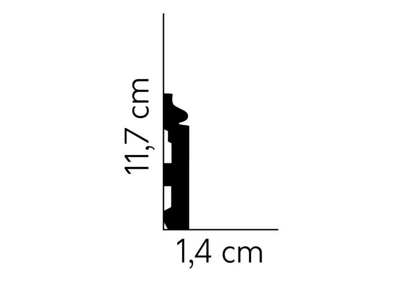 Flexibilní soklová lišta MD358F 200x12x1,4cm, Mardom