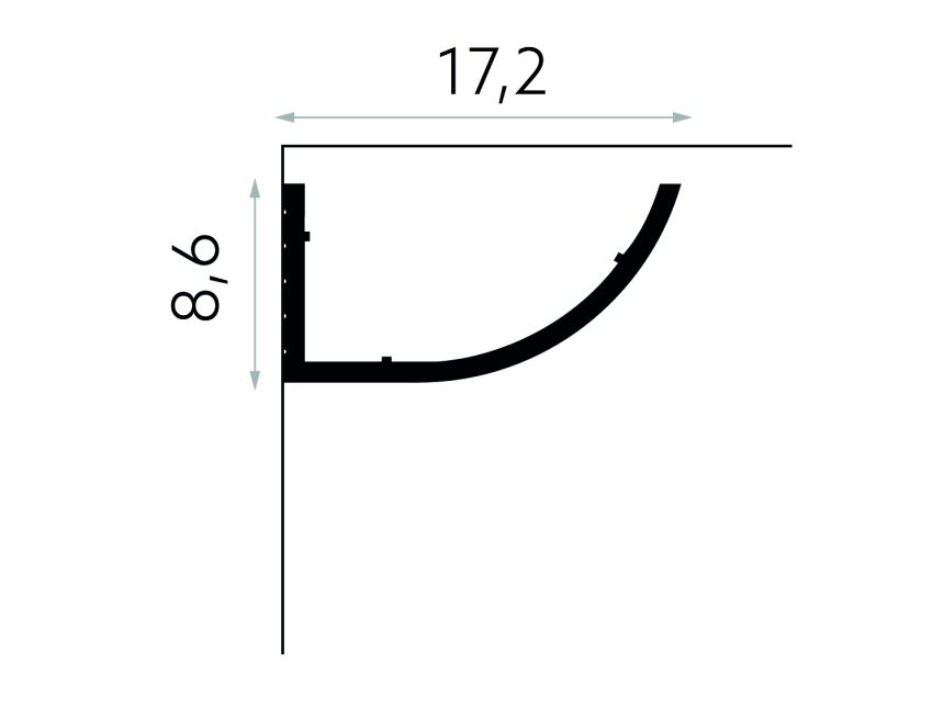 Lišta pro LED MD362 200x17x8,6cm stropní LED Mardom
