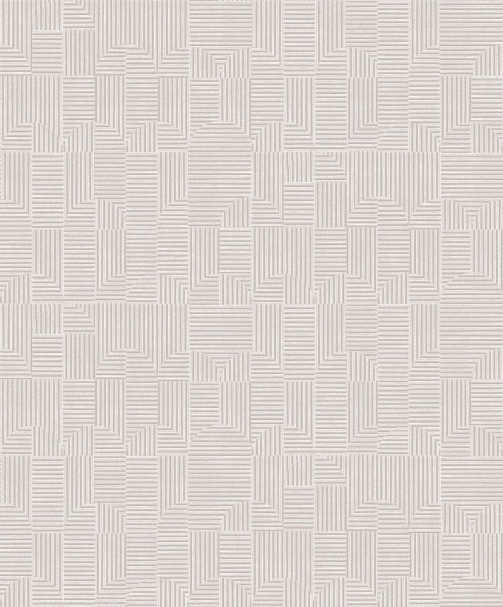Geometrická vliesová tapeta na zeď, šedo-béžová, ILA401, Aquila, The Texture Book, Khroma by Masureel