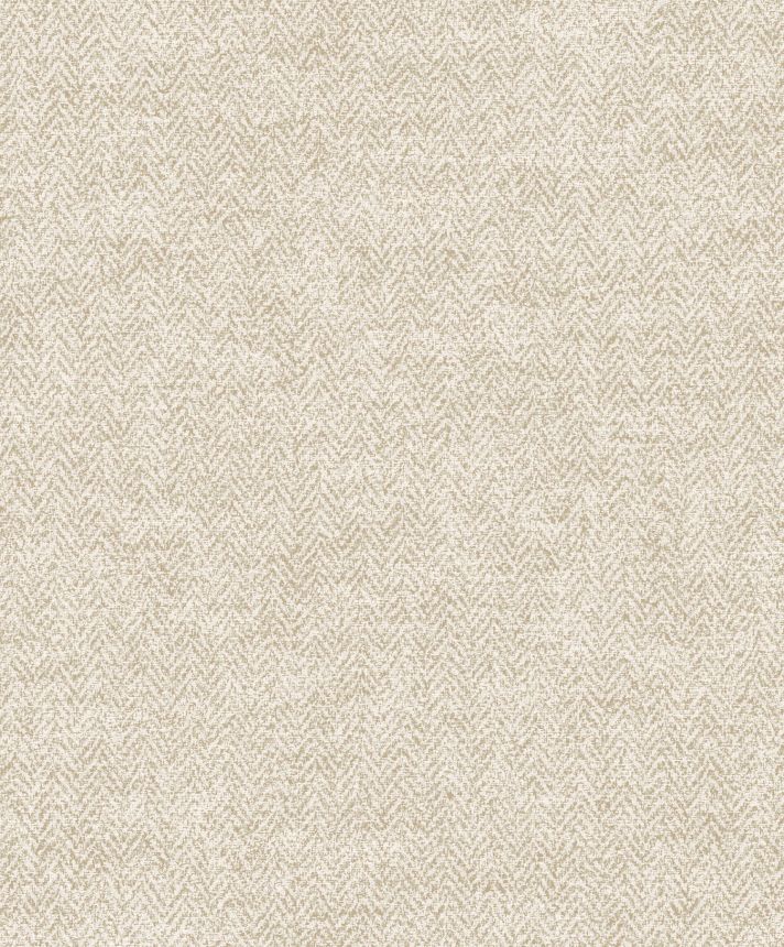 Vliesová tapeta na zeď, béžová, imitace látky, vzor rybí kost, ILA702, Aquila, The Texture Book, Khroma by Masureel