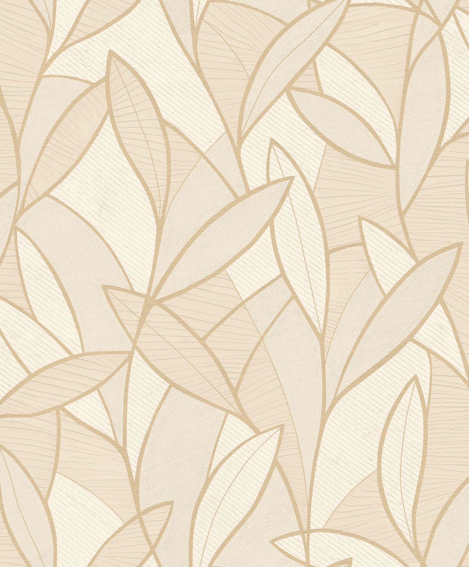 Béžovo-zlatá vliesová tapeta s listy,  AL26231, Allure, Decoprint