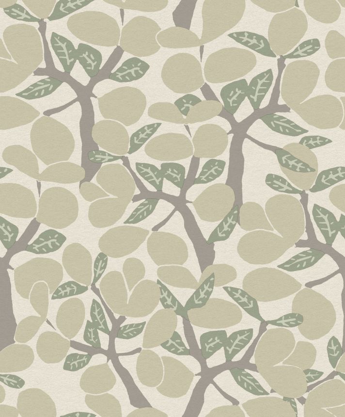 Béžová vliesová tapeta na zeď, větvičky, stromy, BA26050,  Brazil,  Decoprint