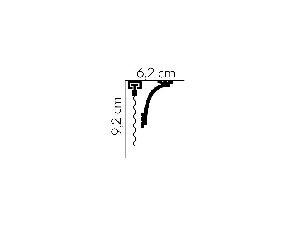 Lišta pro LED osvětlení MD111 200x6,2x9,2 cm, Mardom