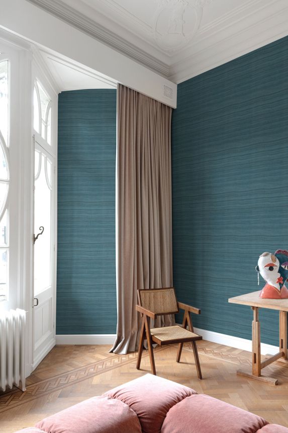 Modro-zlatá strukturovaná vliesová tapeta na zeď CU1006, Cumaru, Grandeco
