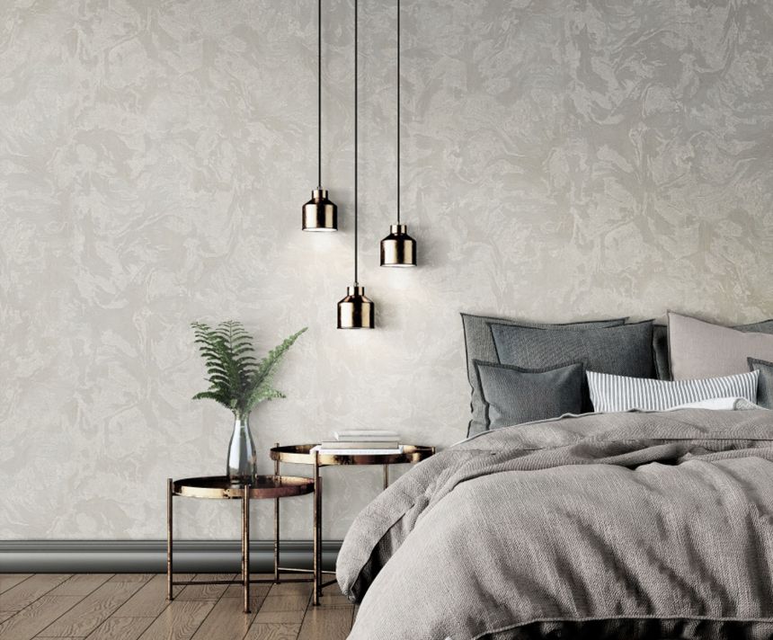 Luxusní  šedá štuková vliesová tapeta na zeď, M69934, Splendor, Zambaiti Parati
