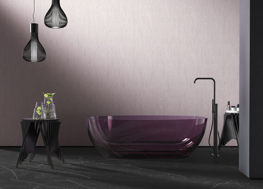 Luxusní fialová geometrická vliesová tapeta na zeď, Z54524, Fuksas, Zambaiti Parati