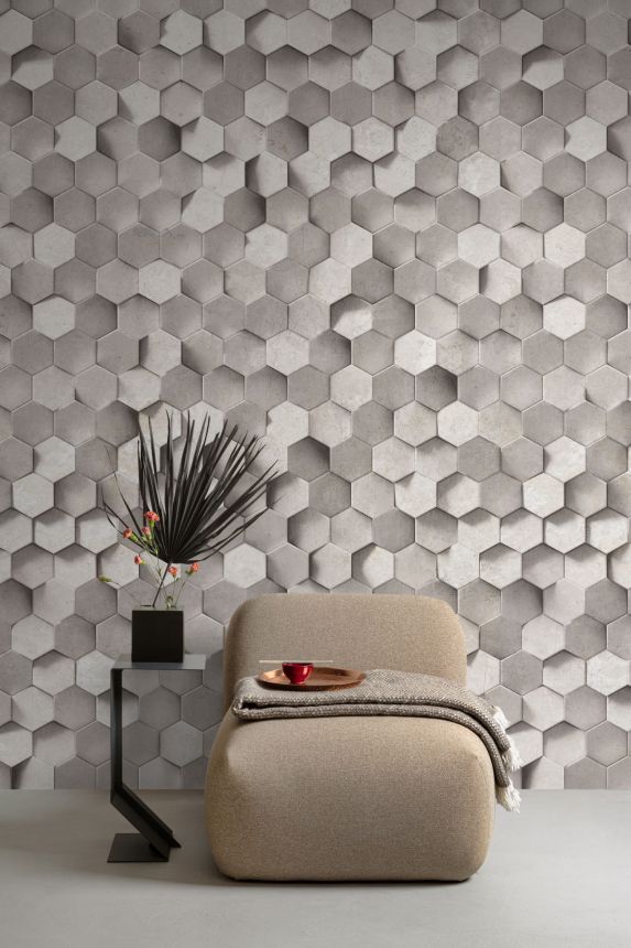 Geometrická 3D vliesová fototapeta na zeď, ML4301, Mural Young Edition, Grandeco