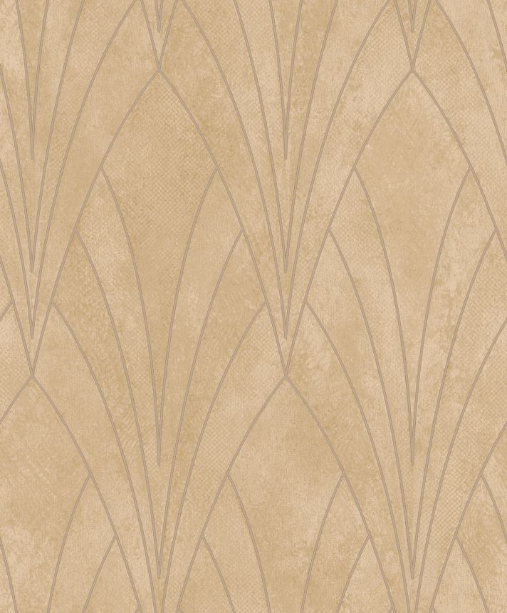 Okrová geometrická tapeta na zeď, Art Deco, L85602, Elegance  Ugepa