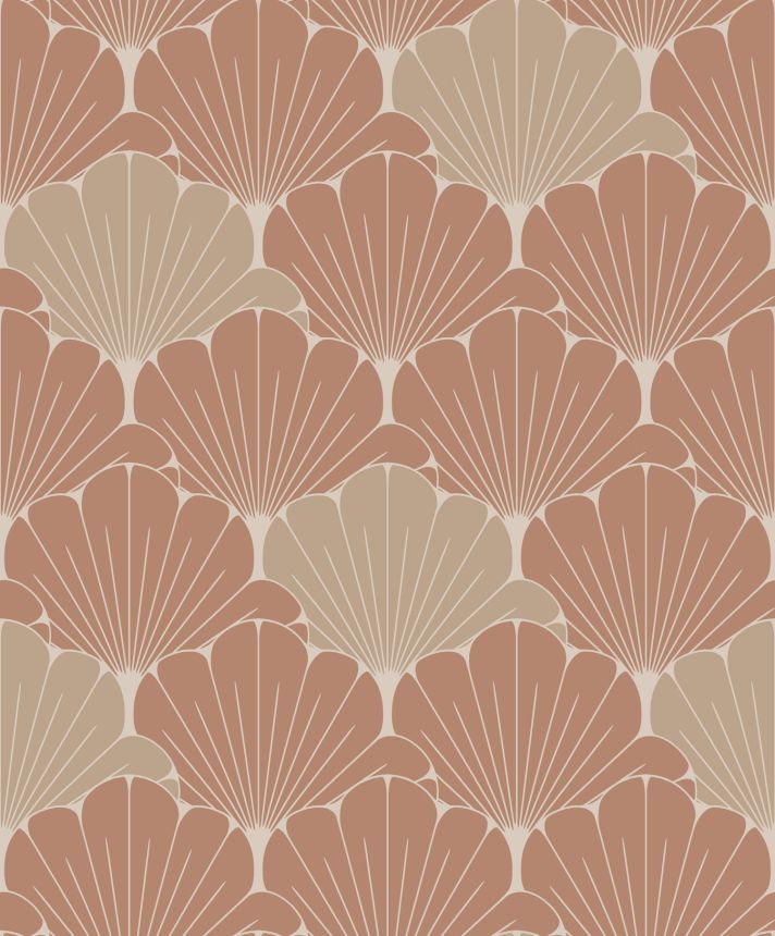 Hnědo-zlatá květinová vliesová tapeta na zeď, M64005, Elegance, Ugepa