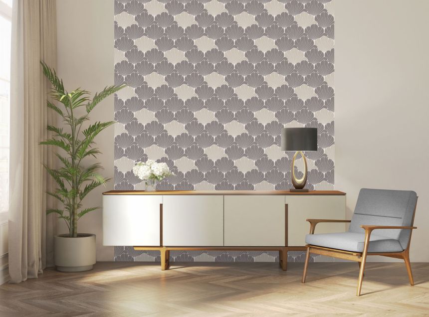 Hnědo-zlatá květinová vliesová tapeta na zeď, M64019, Elegance, Ugepa