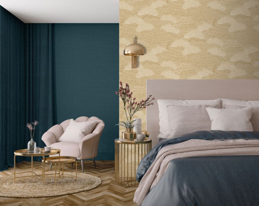 Béžová vliesová tapeta na zeď, větvičky, stromy, M64402, Elegance, Ugepa