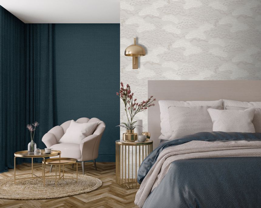 Šedo-béžová vliesová tapeta na zeď, větvičky, stromy, M64407, Elegance, Ugepa