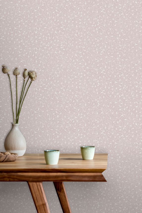 Starorůžová vliesová tapeta s větvičkami, M67493D, Botanique, Ugepa
