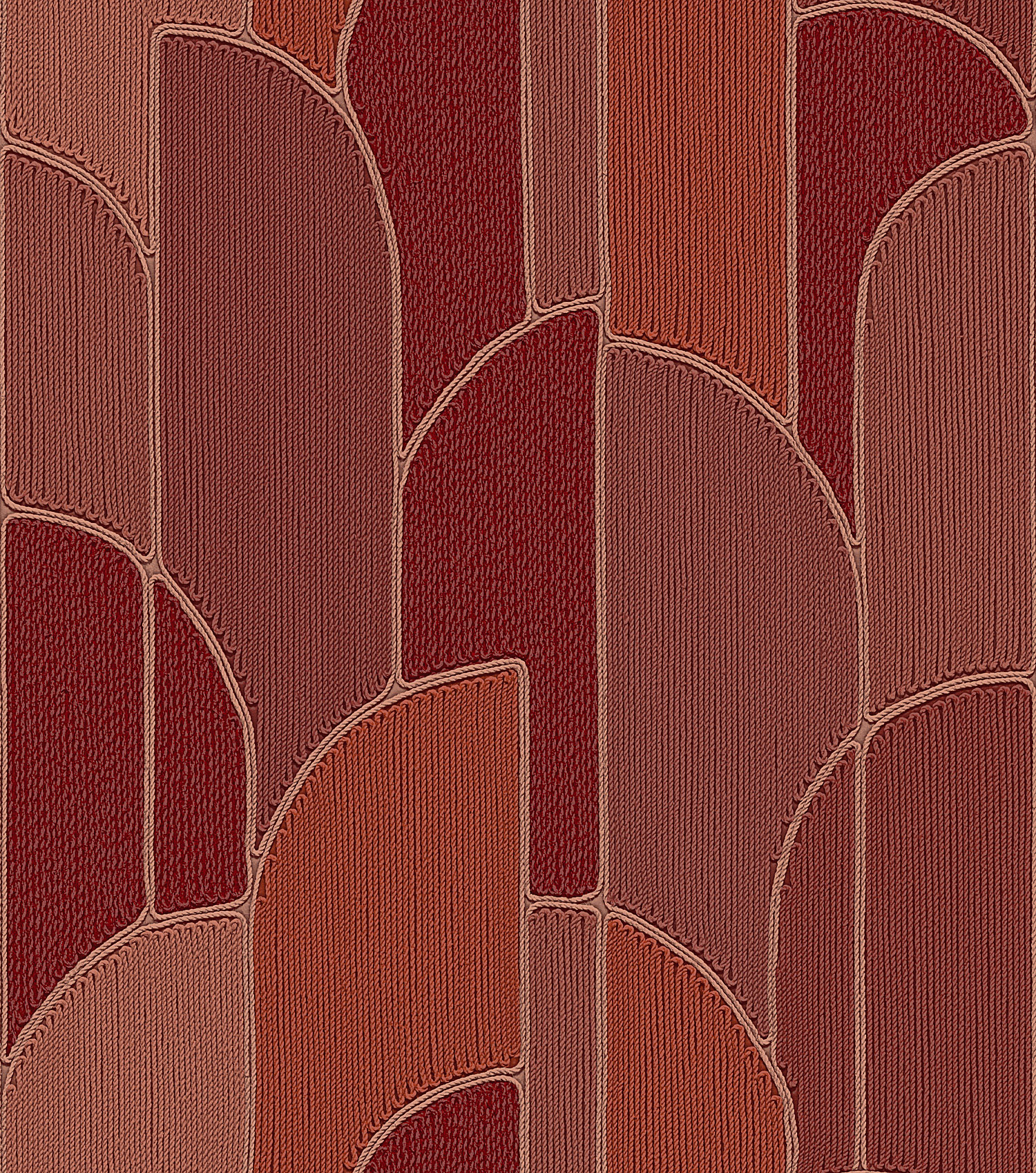 Červená geometrická vliesová tapeta na zeď, TP422935, Exclusive Threads, Design ID