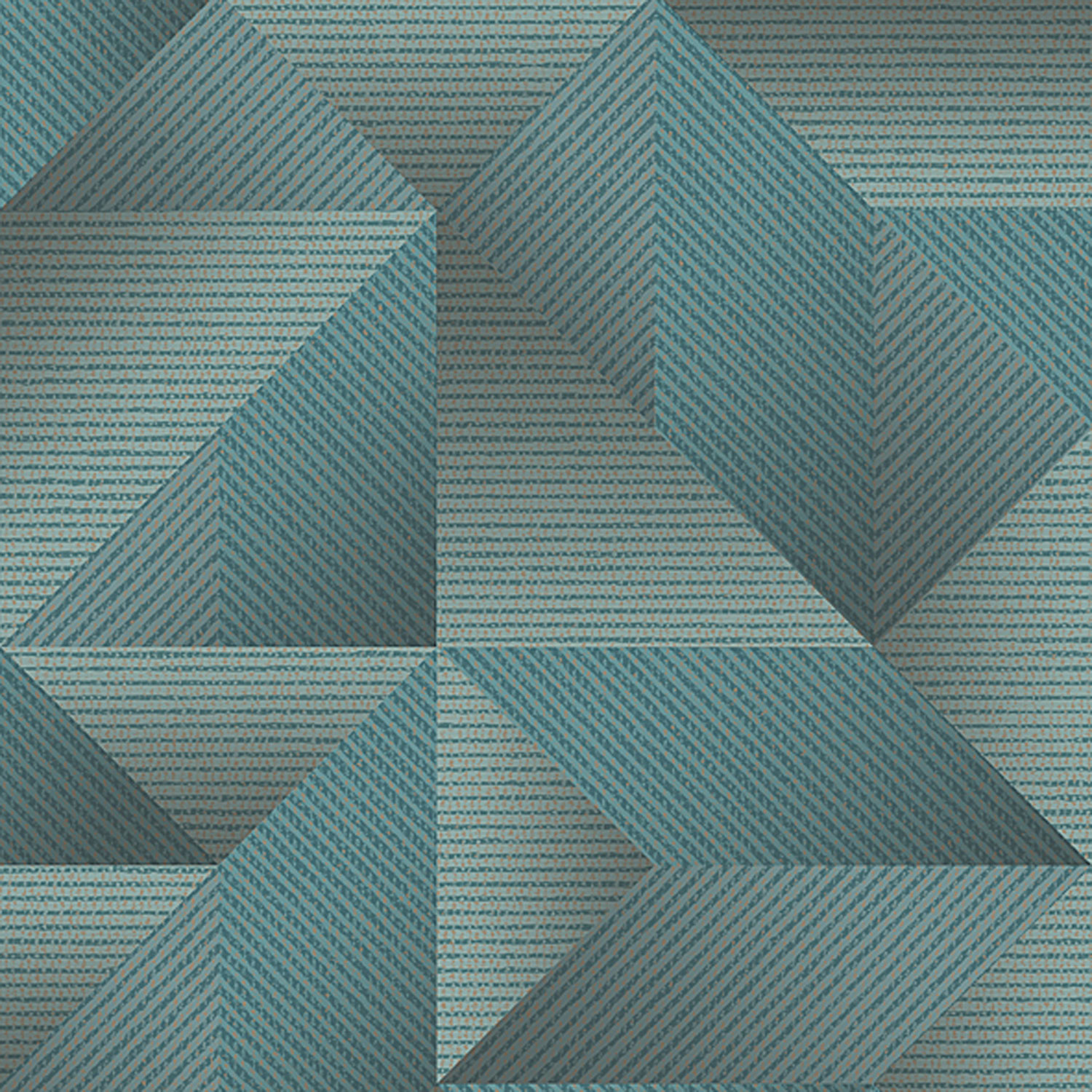 Tyrkysová geometrická vliesová tapeta na zeď, TP422976, Exclusive Threads, Design ID