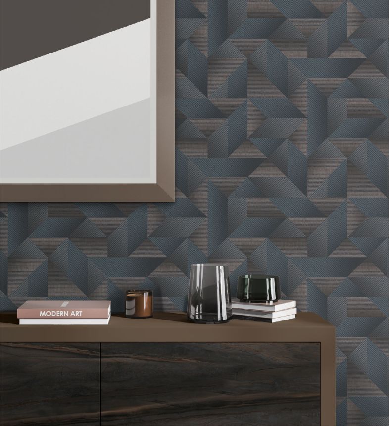 Luxusní 3D geometrická vliesová tapeta na zeď, TP422977, Exclusive Threads, Design ID