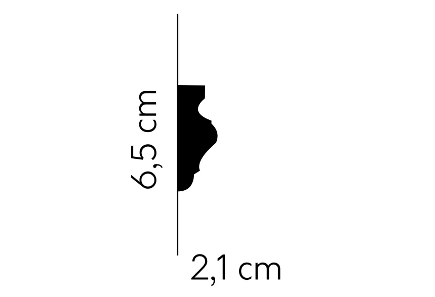 Flexibilní nástěnná lišta MDD308F 200x7x2,1cm Mardom