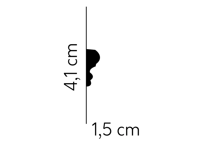 Flexibilní nástěnná lišta MD325F 200x4x1,5cm Mardom