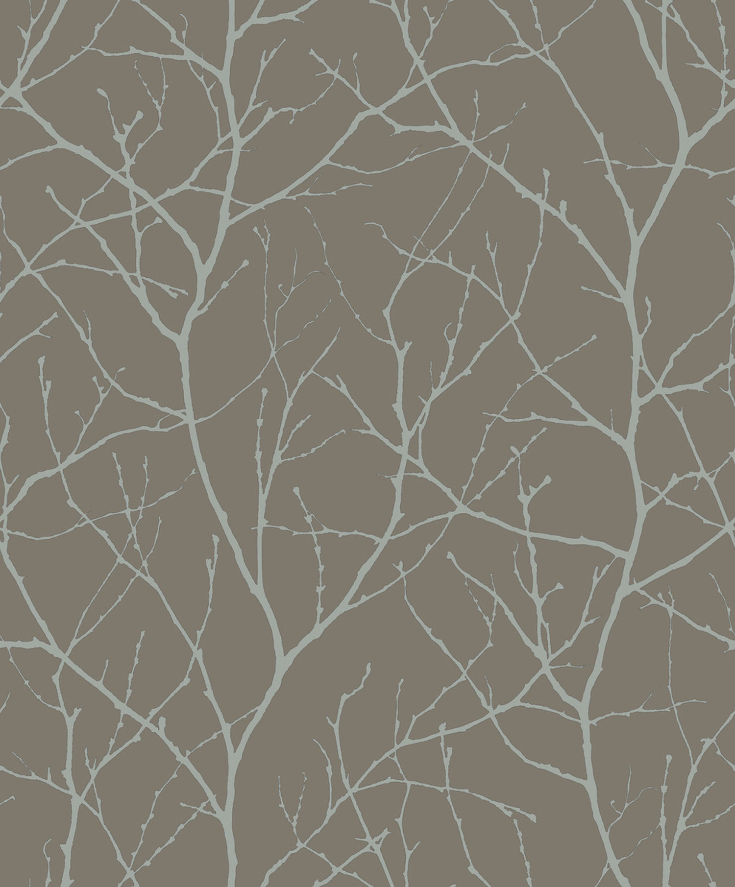 Hnědo-stříbrná vliesová tapeta na zeď, větvičky stromu, MD7121, Modern Metals, York