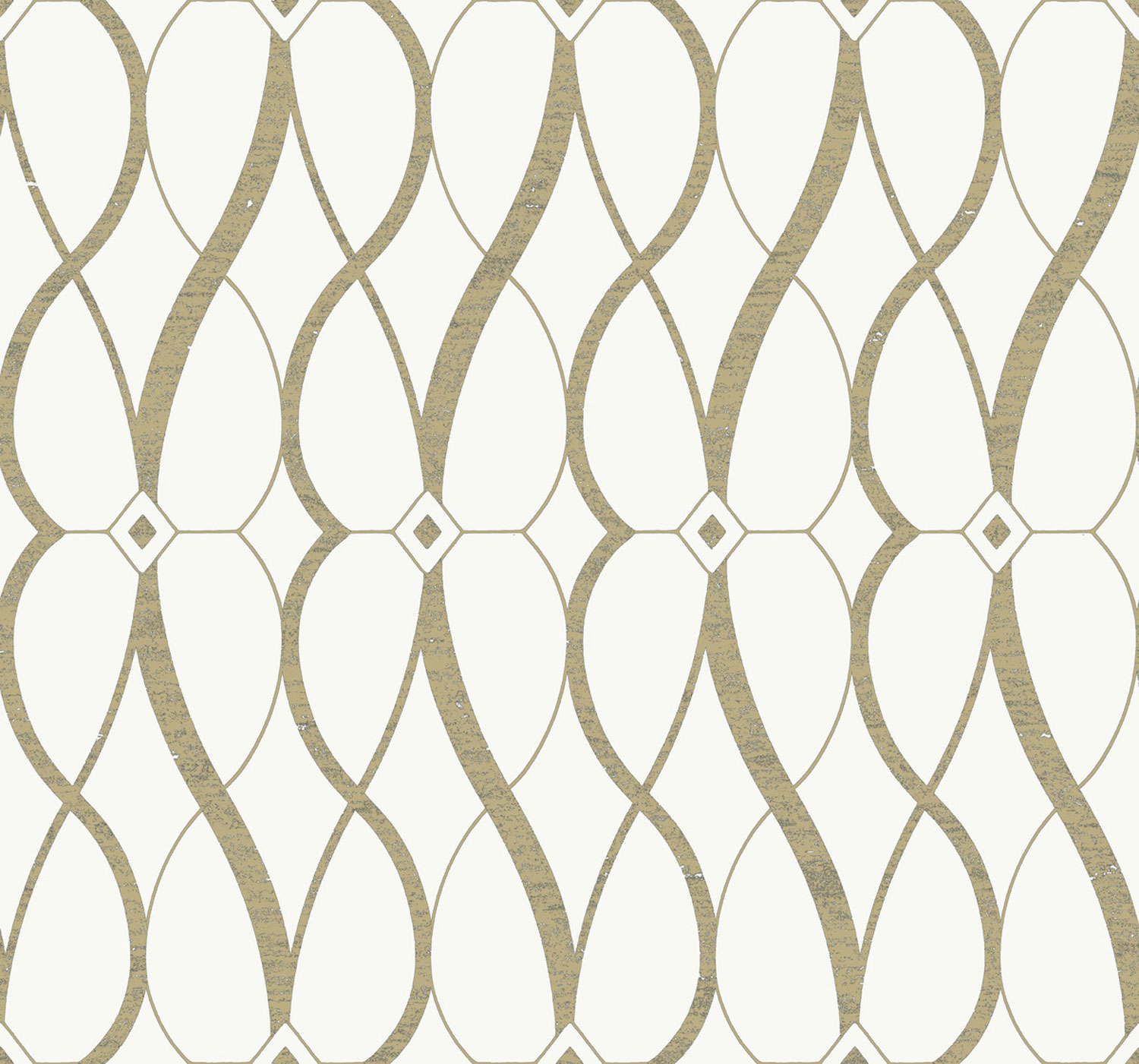 Krémově-zlatá geometrická vliesová tapeta na zeď, MD7171, Modern Metals, York