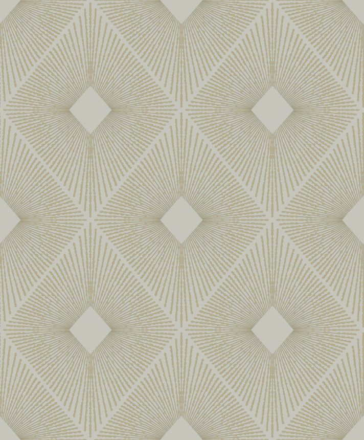 Šedo-zlatá geometrická vliesová tapeta na zeď, MD7133, Modern Metals, York