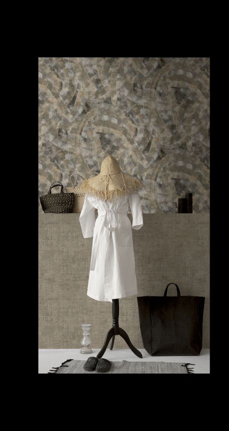 Vínová vliesová tapeta na zeď, geometrický vzor, 24478, Textum, Cristiana Masi by Parato