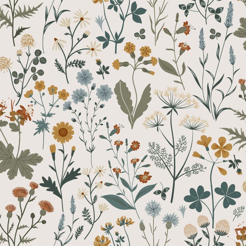 Vliesová tapeta na zeď, luční květiny, 139391, Vintage Flowers, Esta Home