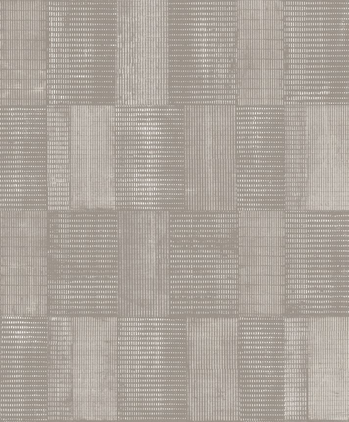 Geometrická vliesová tapeta na zeď, hnědo-šedá, SUM303, Summer, The Texture Book, Khroma by Masureel