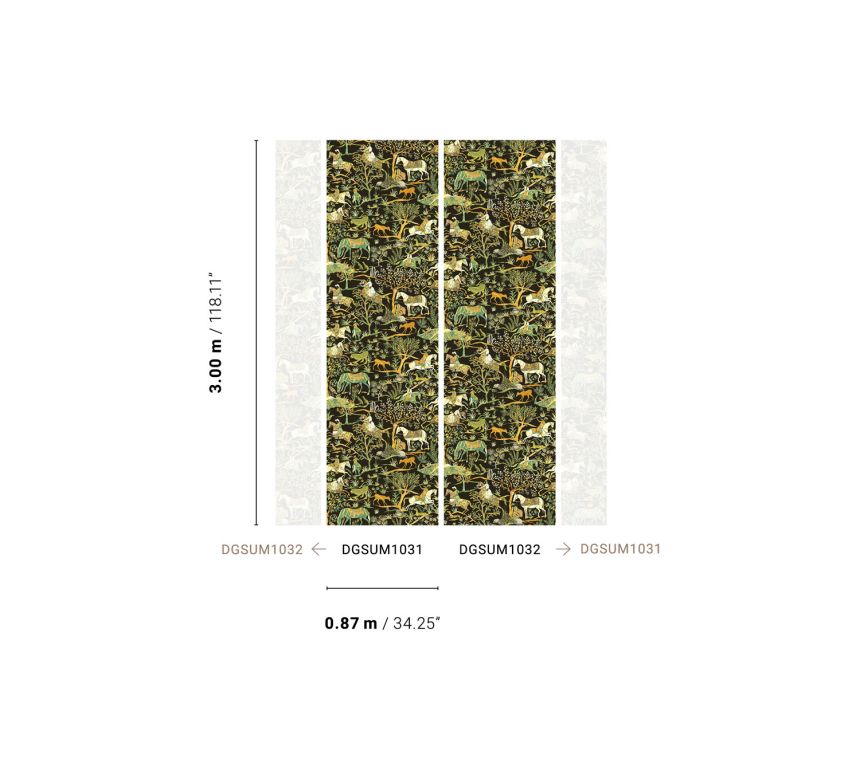 Vliesová obrazová tapeta na zeď, příroda, koně, DGSUM1031, Summer, Khroma by Masureel