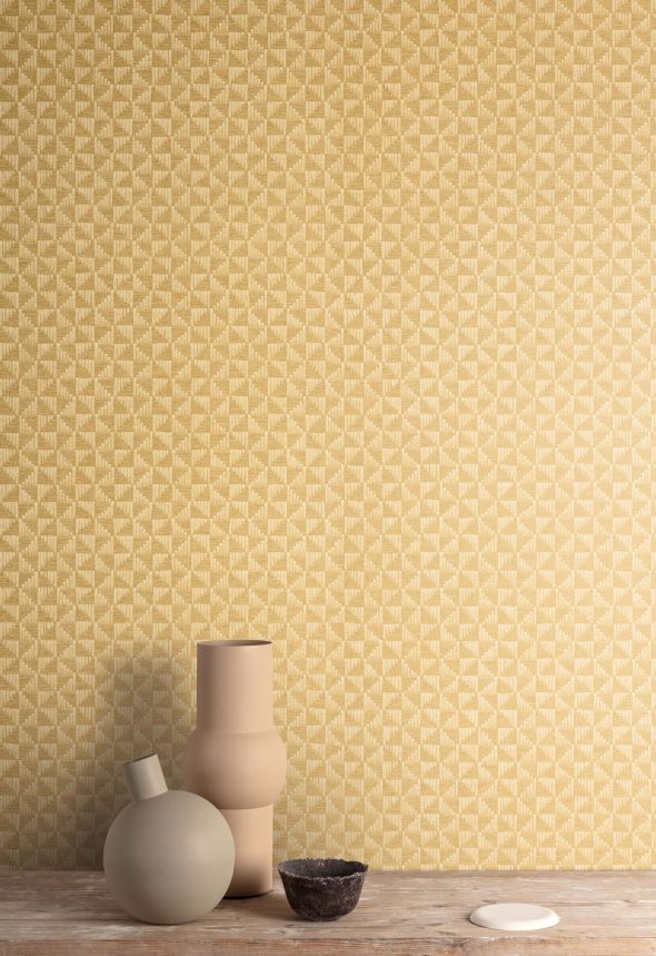 Starorůžová geometrická vliesová tapeta na zeď, ZEN308, Zen, Zoom by Masureel